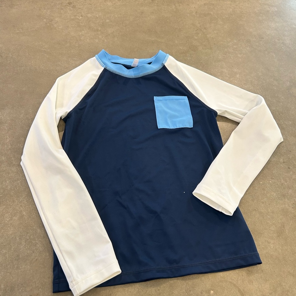 Kids Blue and White Swim Shirt